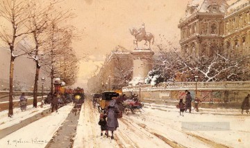  invierno - París en invierno El parisino Eugene Galien Laloue